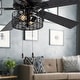 preview thumbnail 2 of 12, Roisin River of Goods Black 52 in. Ceiling Fan With 2 LED Lights - 52" x 52" x 13.75"/18.75"