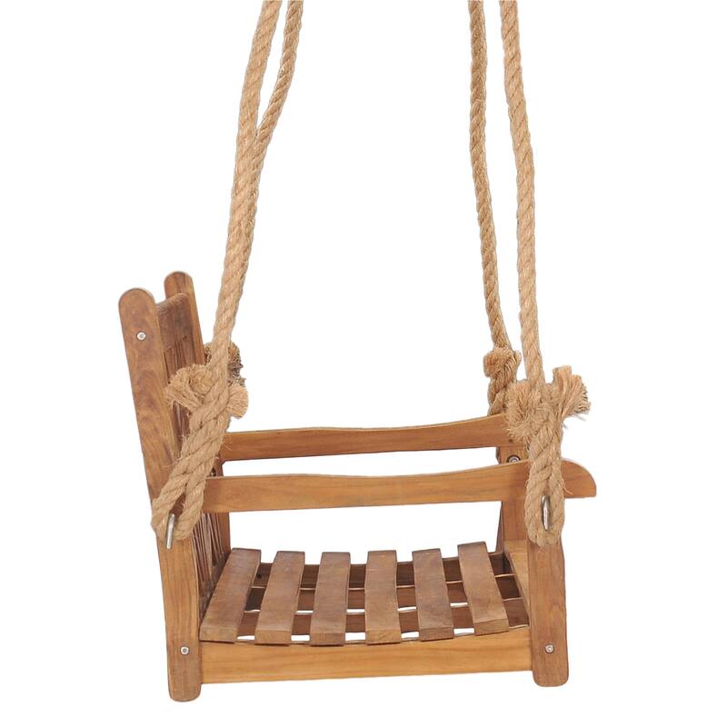 Chic Teak Chippendale Teak Wood Double Porch Swing, 60 inch