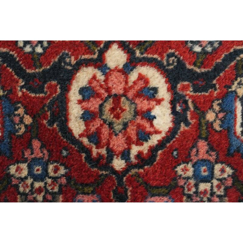 Hand Knotted Oriental 100% Wool Carpet Traditional Medallion Navy Blue & Blues Tabriz Area Rug - 16' 2'' X 9' 0''