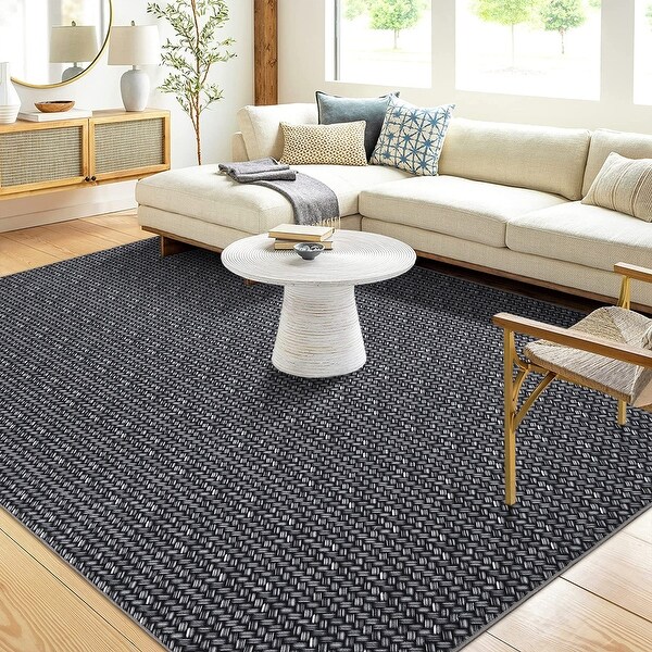 Garvee Modern Timeless Braided Print Area Rug - Bed Bath & Beyond