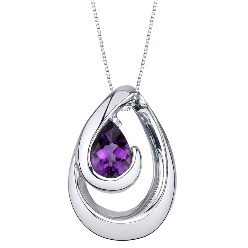 0.5 ct Amethyst Pendant in Sterling Silver