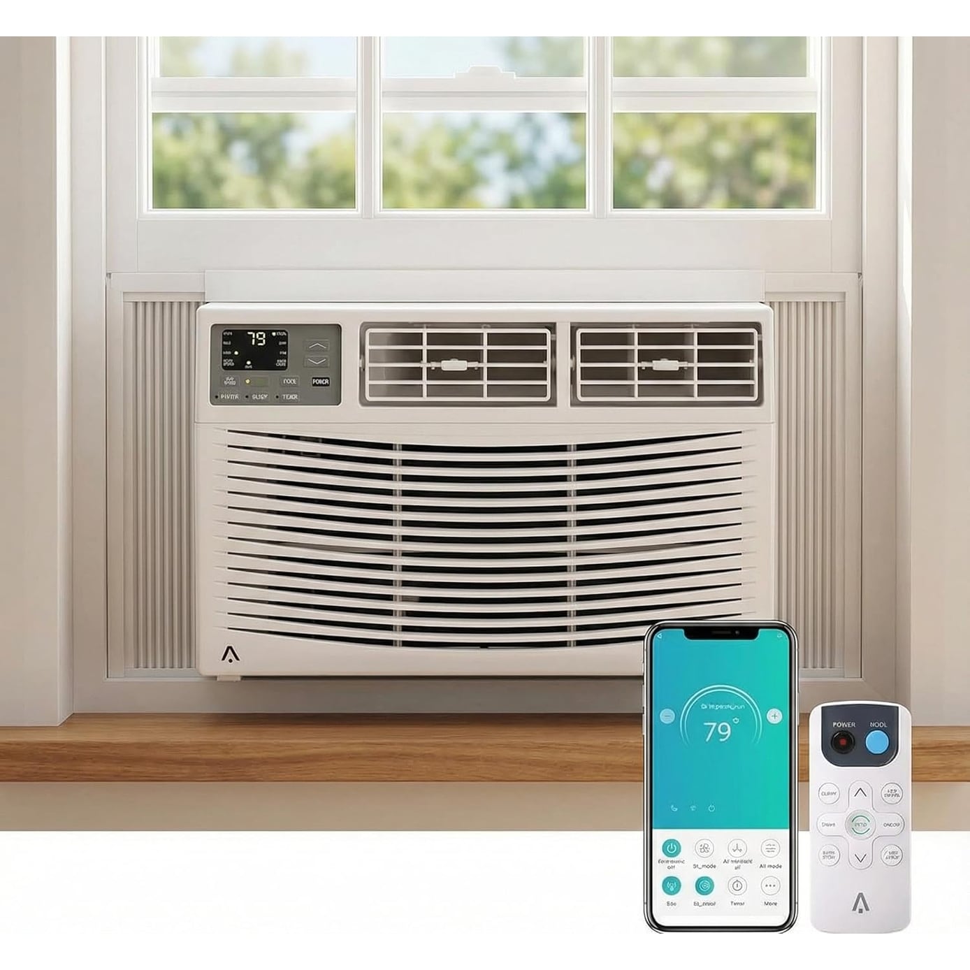 12,000 BTU Window AC, WiFi/App Control, 3-in-1 Cooling for 550 Sq Ft