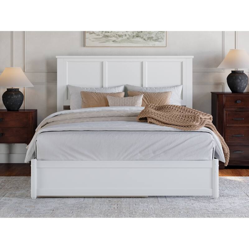 Felicity Platform Bed with Panel Footboard and Twin XL Trundle