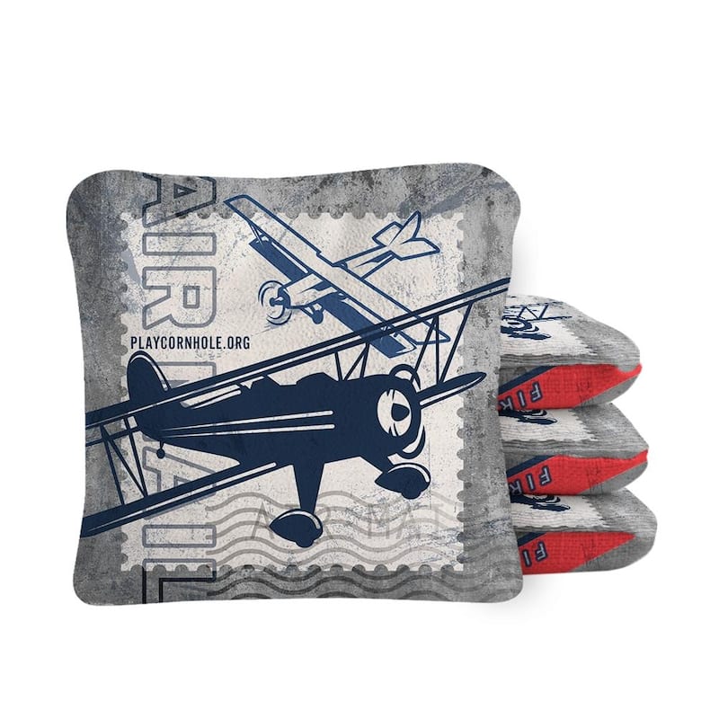 Air Mail Silver Dual Sided Cornhole Bags
