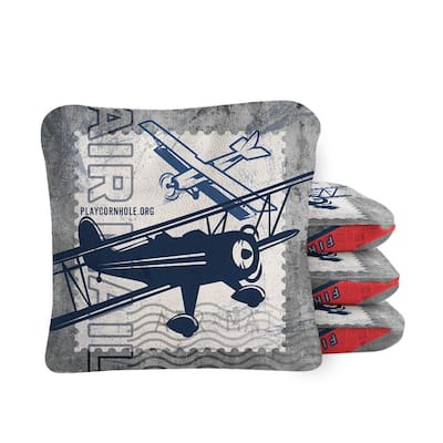 Air Mail Silver Dual Sided Cornhole Bags