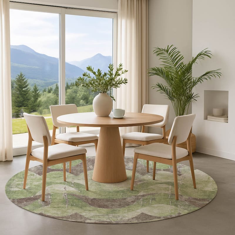 Premium Washable Super Soft Contemporary Mayfield Rug - Aloe - 8' x 8'