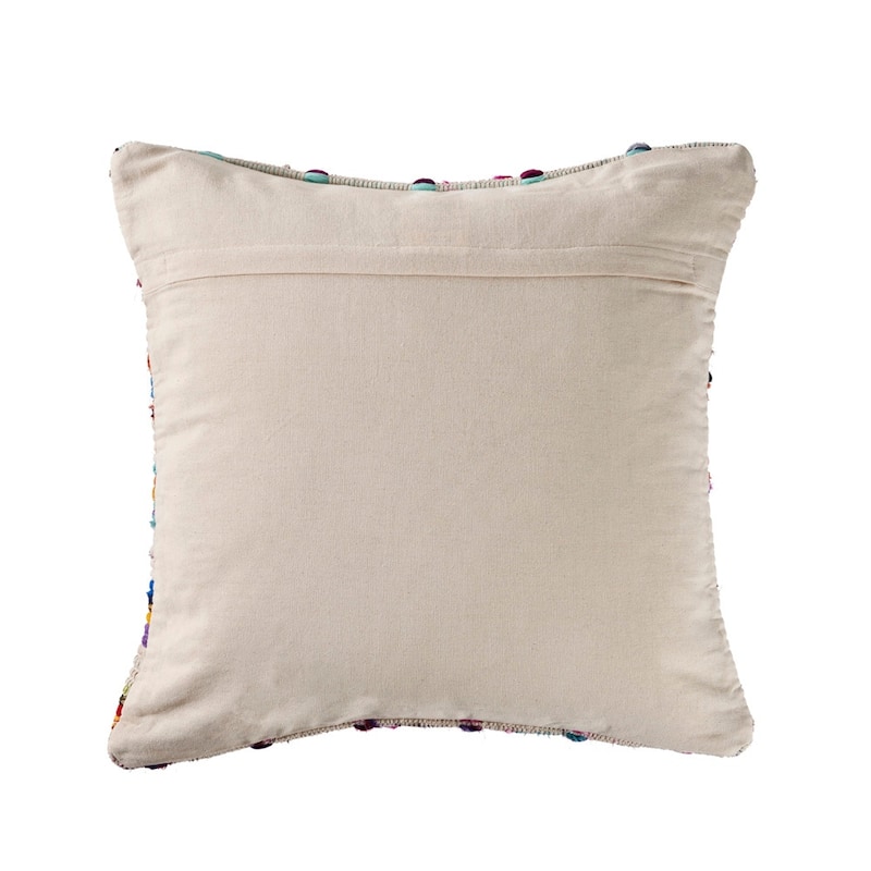 Sevita Eclectic Multicolored Chindi Throw Pillow