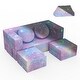 preview thumbnail 8 of 12, Kids Couch, 6PCS Modular Kids Play Couch with Blanket, Kids Sofa Couch with Glow Effects for Playroom & Indoor Pink