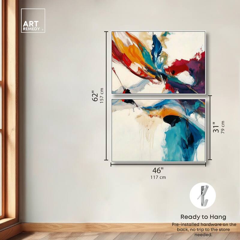 Vibrant Palette III Canvas Set of 2 by Art Remedy
