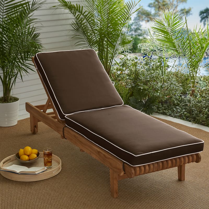Sunbrella Hinged Chaise Cushion - 24"W x 73"L x 3"H