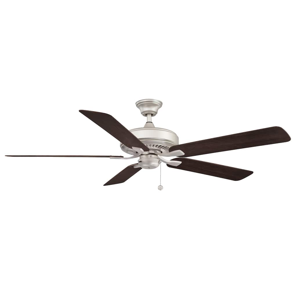 Edgewood 60 inch Indoor/Outdoor Ceiling Fan with Dark Walnut Blades - Brushed Nickel