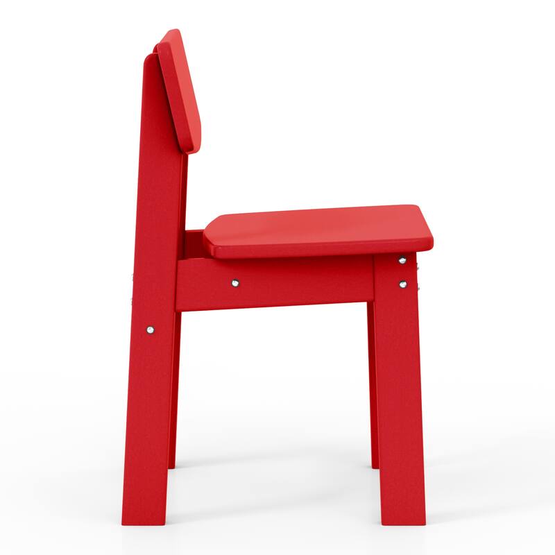 Polytrends Modern Mini Kids Outdoor Dining Chair (Set of 2)