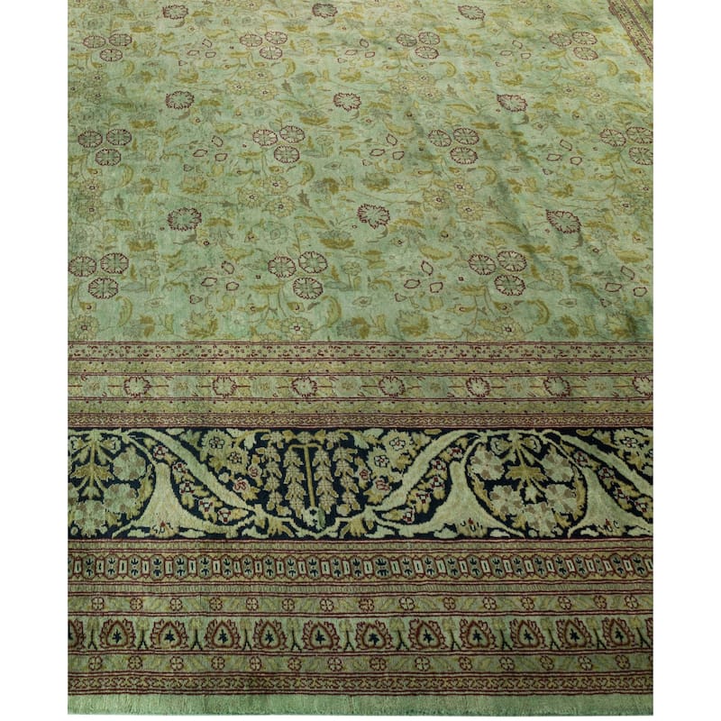 Overdyed One-of-a-Kind Hand-Knotted Area Rug - Green - 8' 2" x 10' 4"