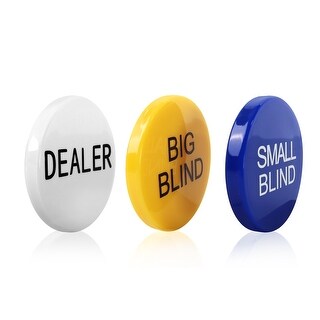 GSE™ Set of 3 Small Blind, Big Blind, Dealer Puck Buttons. Texas Hold