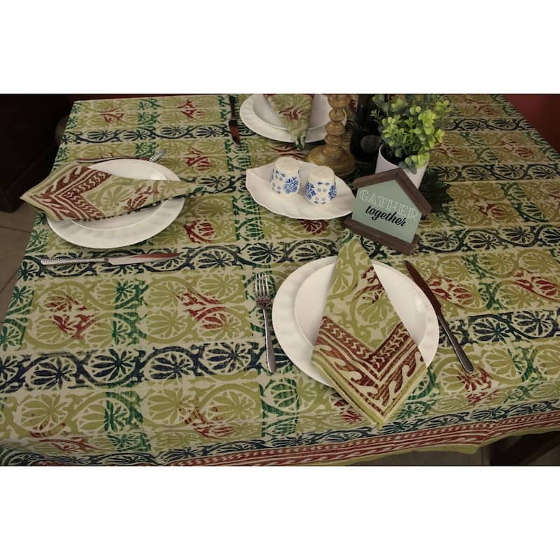Cotton Sun-kissed Floral Tablecloth Collection