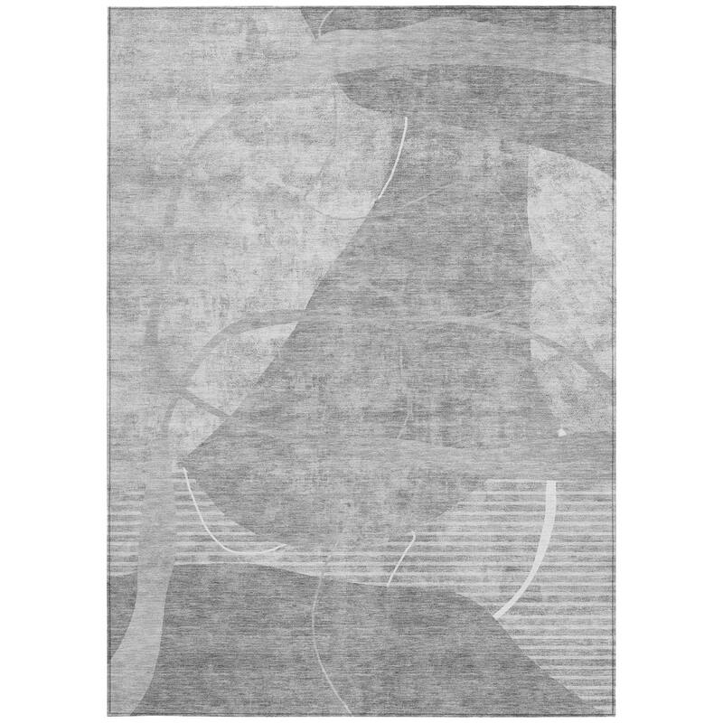 HomeRoots Abstract Transitional Rectangle Outdoor Rug