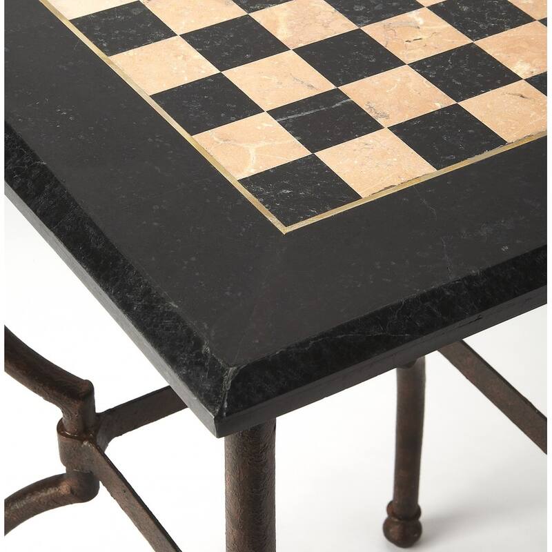 Fossil Stone Game Table - 25.75" x 18" x 18"