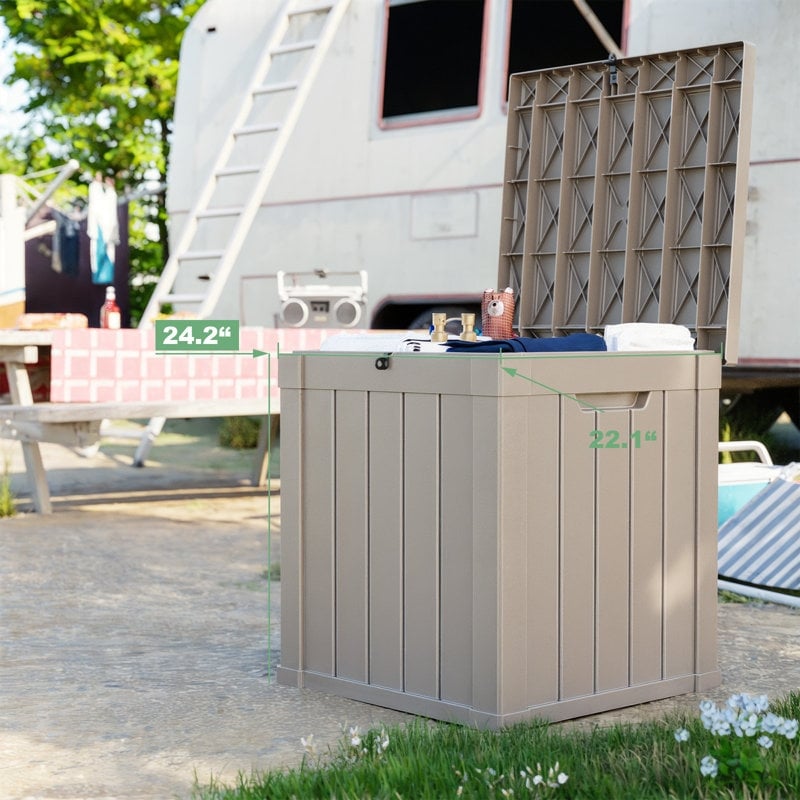 Outdoor Patio Storage Resin Lockable Deck Box - Picture 88 of 100