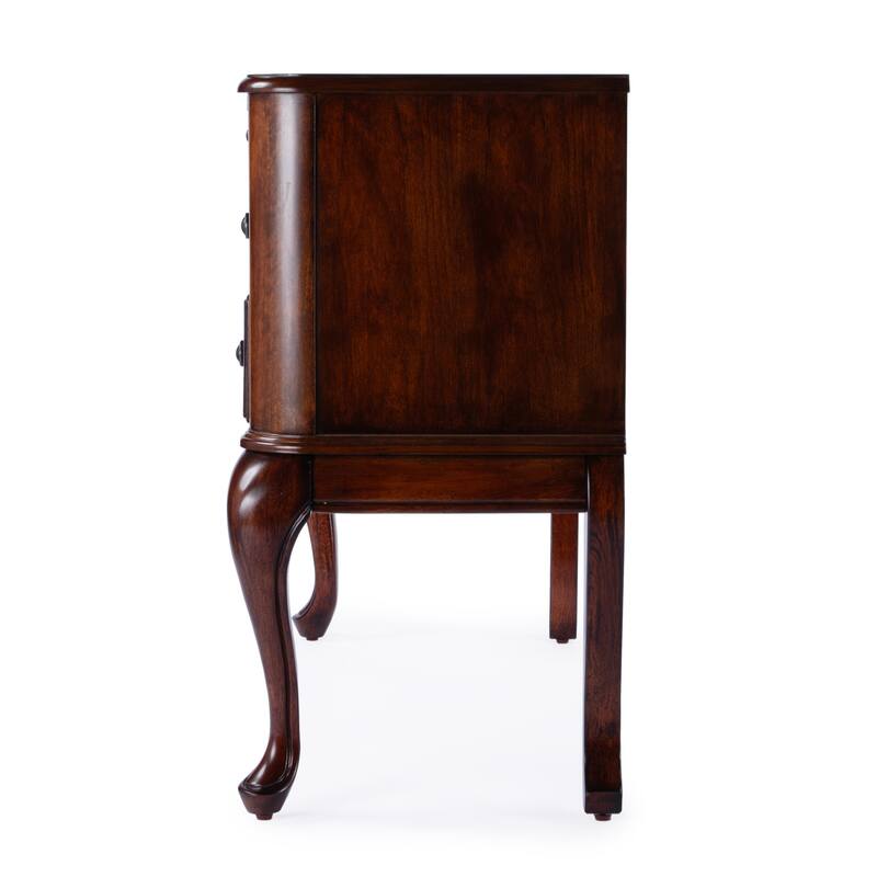 Charlotte 40 in. W Rectangular Wood Vanity/Valet Desk with Storage Drawers and Mirror