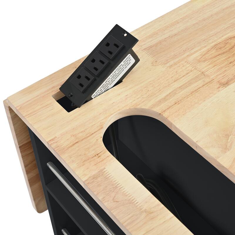 Kitchen Island with Power Outlet