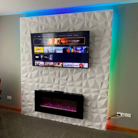 Art3d 3D Wall Panels PVC Diamond Design (32 Sq.Ft)