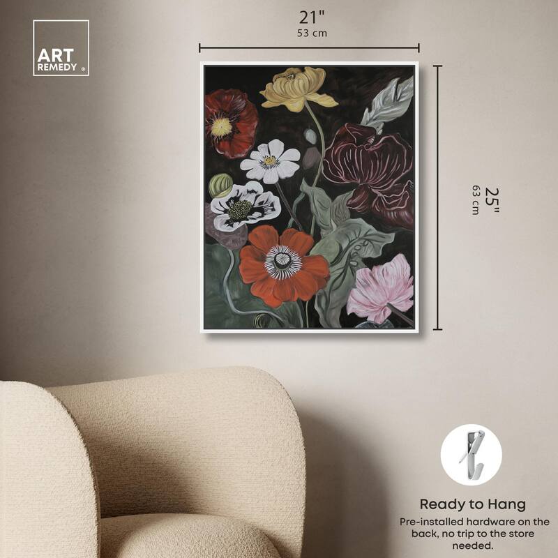 Ruby Revelry Canvas by Art Remedy