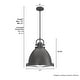 preview thumbnail 5 of 8, Hunter Bridgemoor 18" 3-Light Pendant - Entry, Kitchen Island, Dining room - Modern Industrial, Farmhouse