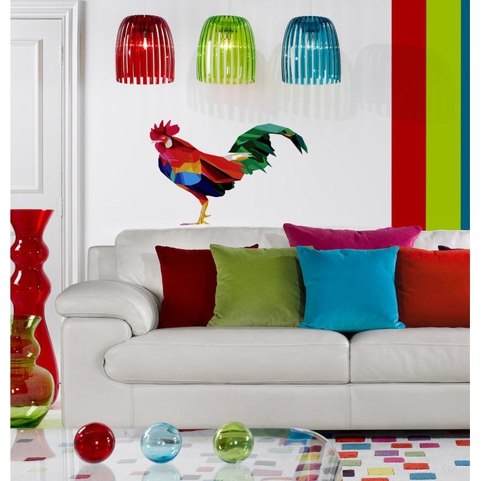 Rooster Polygonal Wall Decal - Picture 9 of 14