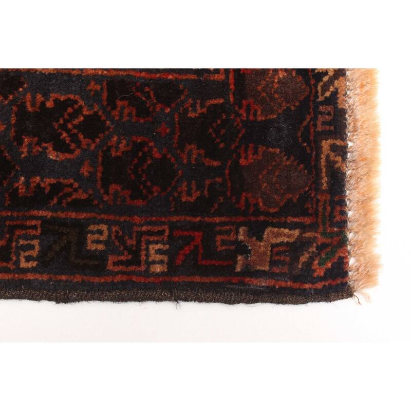 ECARPETGALLERY Hand-knotted Teimani Dark Navy Wool Rug - 2'10 x 4'9