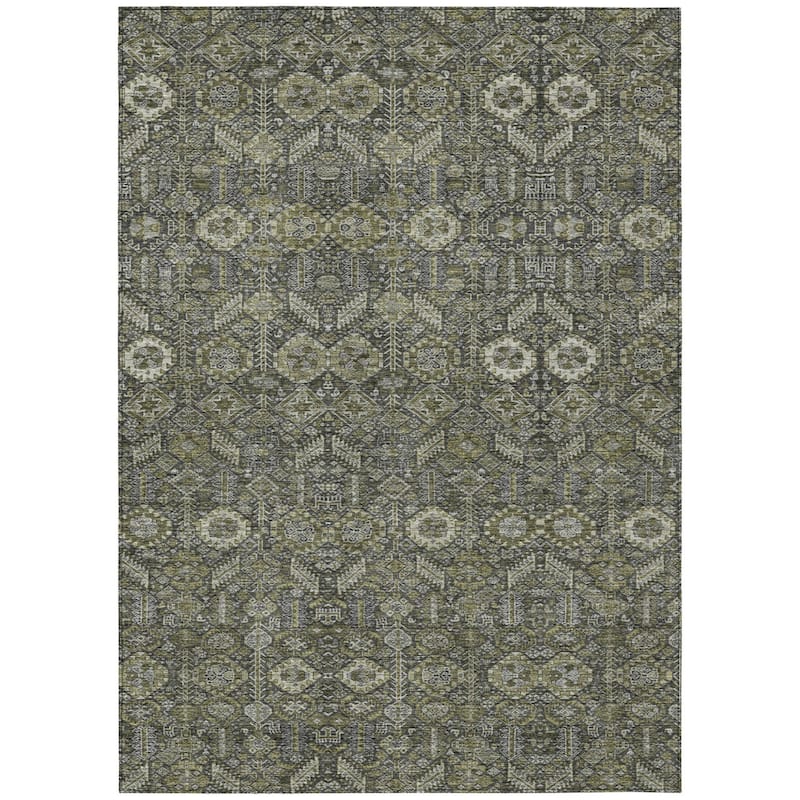 Alsis Garden-Inspired Weather Resistant Classic Meets Modern Outdoor Rug