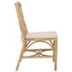 preview thumbnail 7 of 12, SAFAVIEH Chadale Rattan Dining Chair Set of 2, Fully Assembled - 23" W x 18" D x 38" H