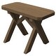 preview thumbnail 8 of 7, Pressure Treated Pine 2' Crossleg Bench Mushroom Stain