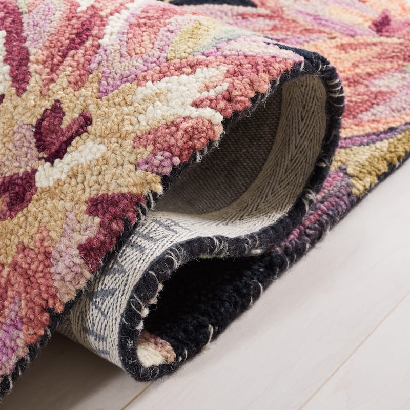 SAFAVIEH Handmade Blossom Roselotte French Country Floral Wool Rug