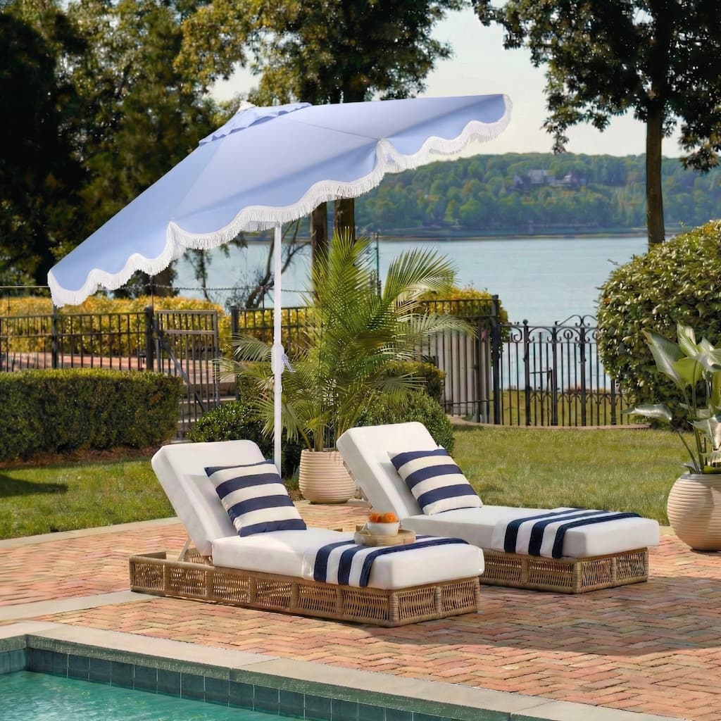 SAFAVIEH Outdoor Living Torsa 9ft Crank Umbrella