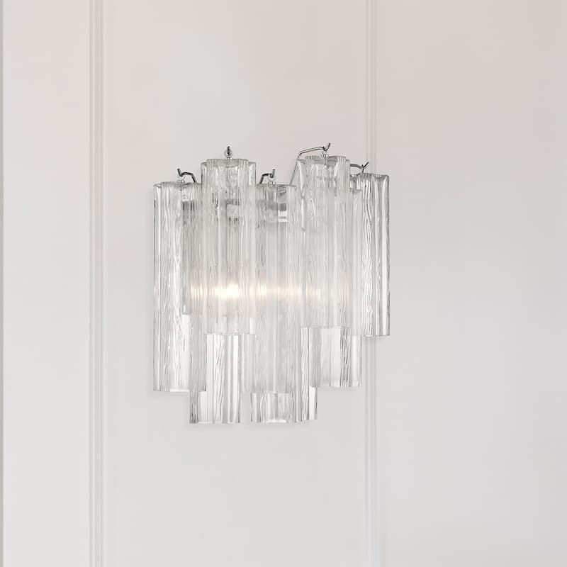 Crystorama Lighting Group ADD-303-CL Addis 2 Light 15" Tall Wall