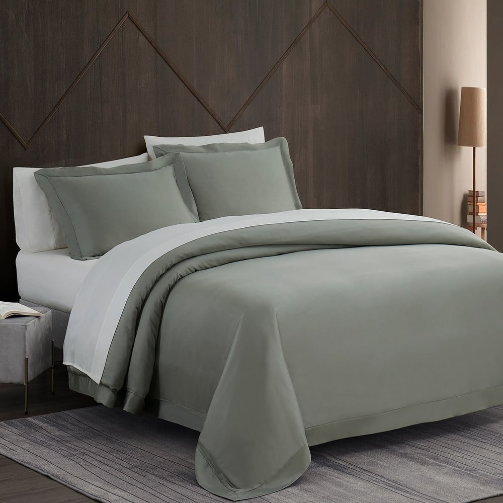 HiEnd Accents Premium Eucalyptus Silky Soft Modern Contemporary 3 Piece Duvet Cover Set