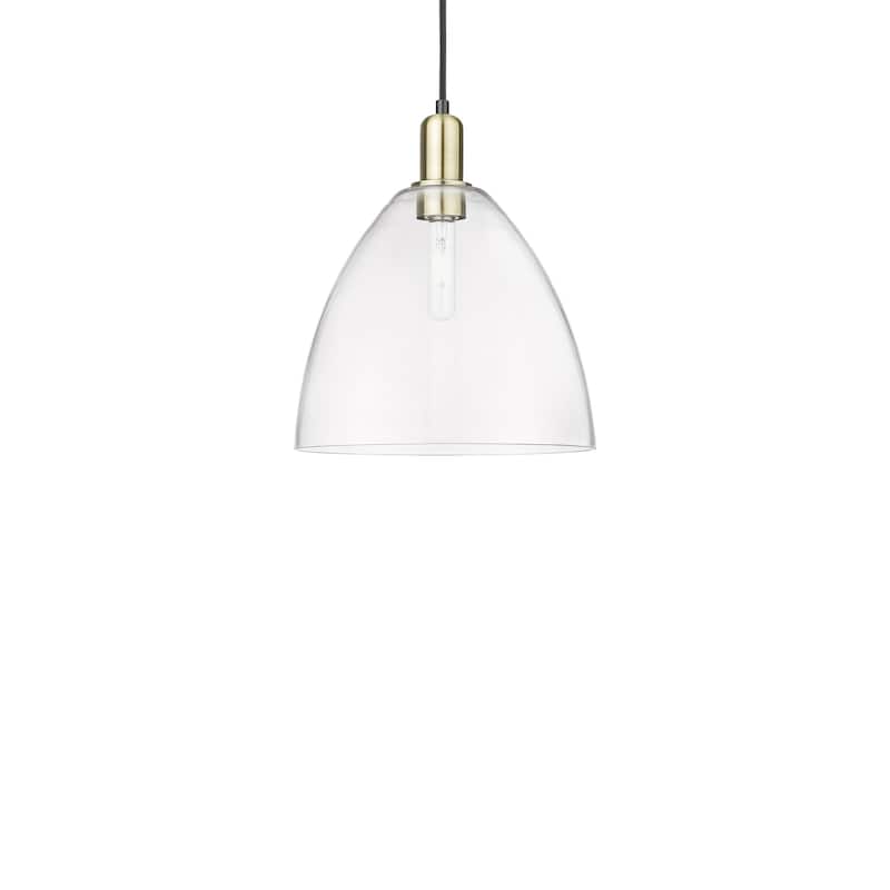 Innovations Lighting 716-1P-14-12 Bristol Pendant Bristol 12" Wide - Black Antique Brass / Clear