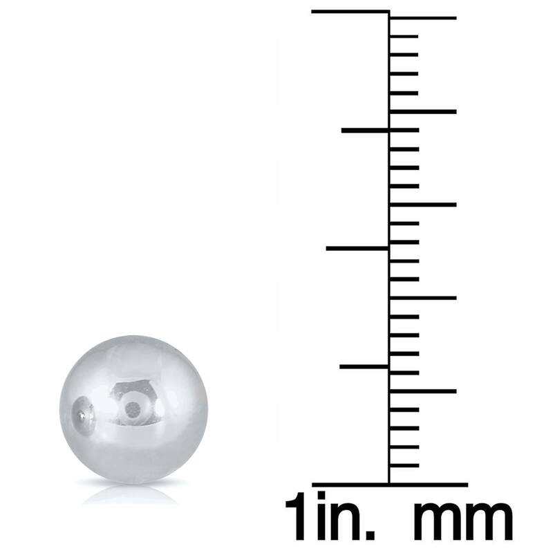 Marquee Jewels 10k White Gold Ball Stud Earrings