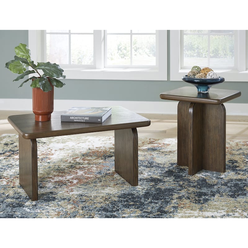 Signature Design by Ashley Shawbeck Brown Occasional Table Set (Set of 2) - 36" W x 24" D x 19.13" H