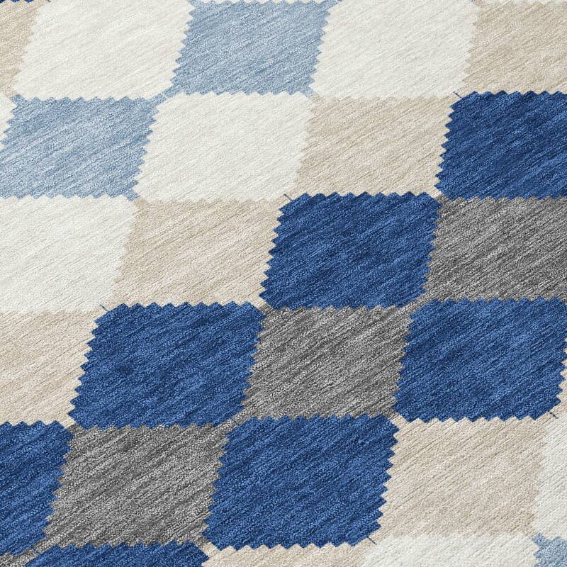 HomeRoots Geometric Transitional Rectangle Outdoor Rug