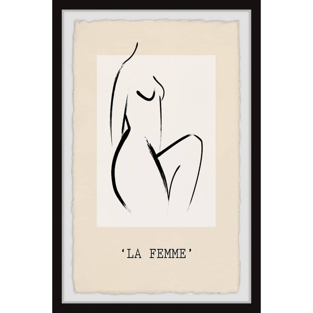 La Femme Framed Wall Art, Elegant Home Touch - Sophisticated Artwork for Refined Décor