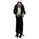 preview thumbnail 1 of 1, Lighted and Animated Scary Butler Standing Halloween Decoration - 5'