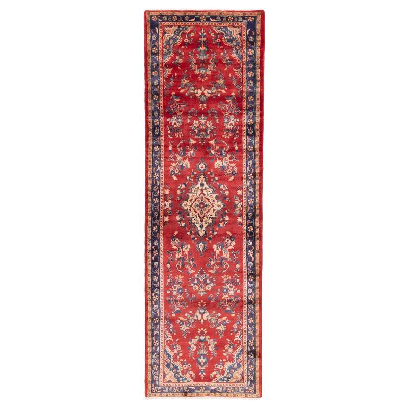 ECARPETGALLERY Hand-knotted Andelz Red Wool Rug - 3'1 x 10'2