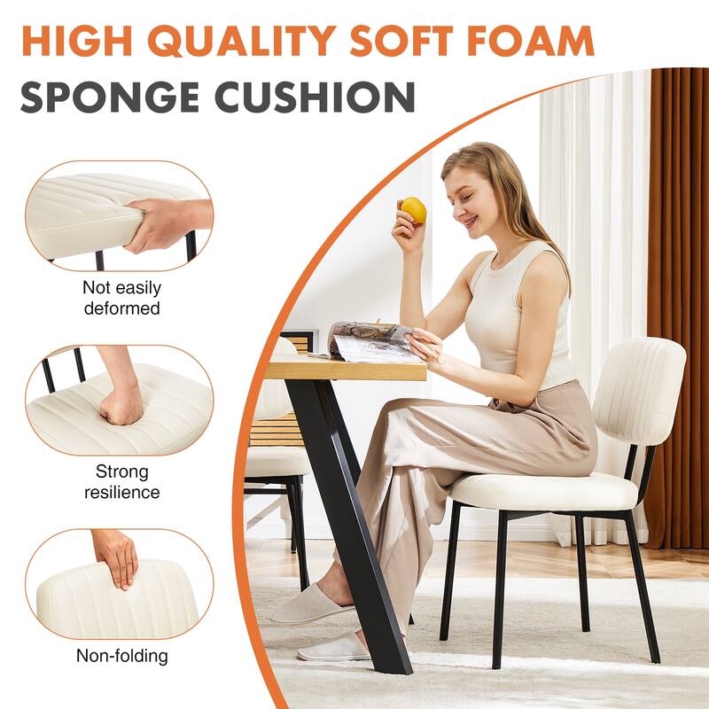 Upholstered Dining Room Chairs with Cushion Seat Set of 6