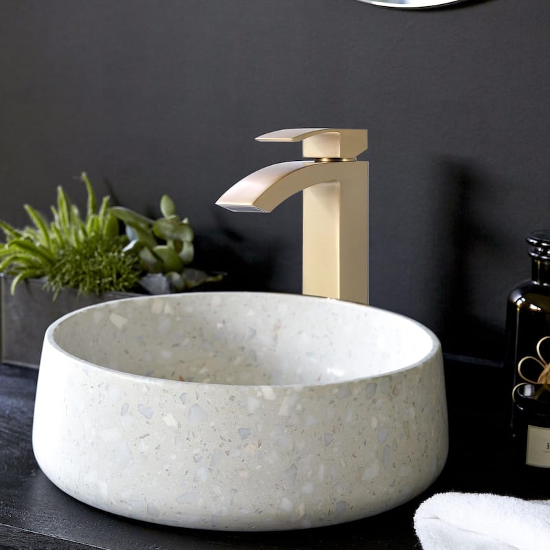 Rbrohant Single Handle Bathroom Vessel Sink Faucet, Waterfall Single Hole Basin Faucets
