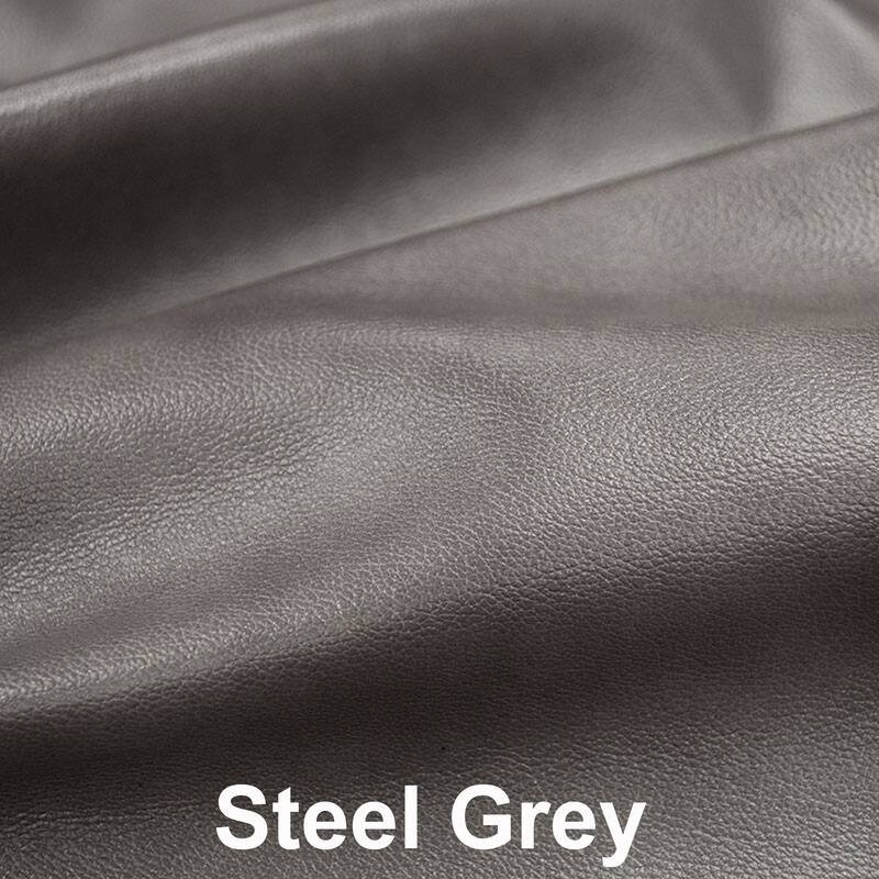 Made in USA Raval Top Grain Leather Sofa Bed and Chair Set - Steel Grey
