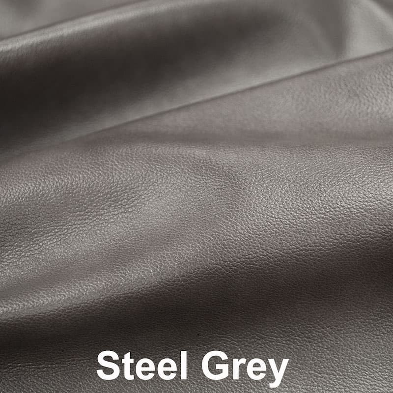 Made in USA Raval Top Grain Leather Sofa Bed - Steel Grey