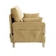 preview thumbnail 34 of 33, Chenille Upholstered 3-in-1 Convertible Sleeper Foldable Sofa Bed Recliner Chair with 3 Pillows