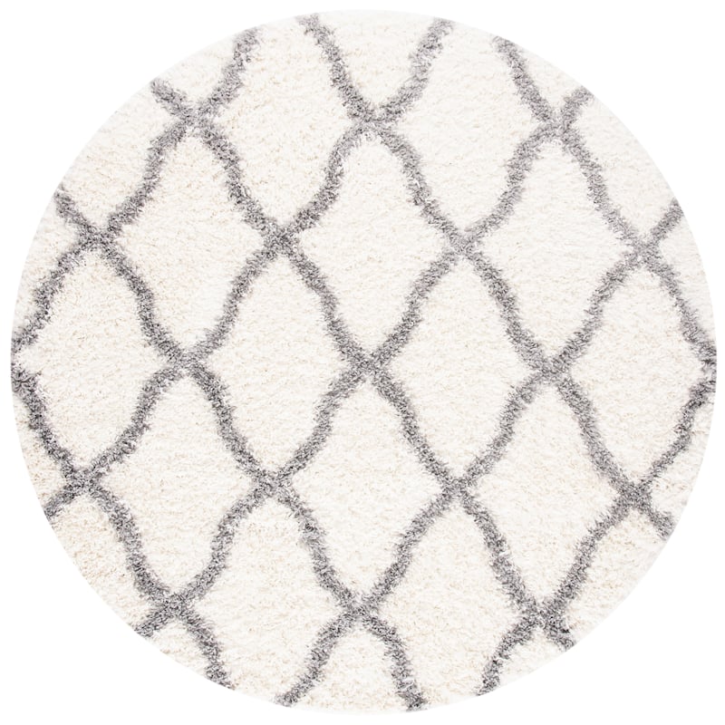 SAFAVIEH Moroccan Tassel Shag Almeta Diamond 1.5-inch Thick Rug