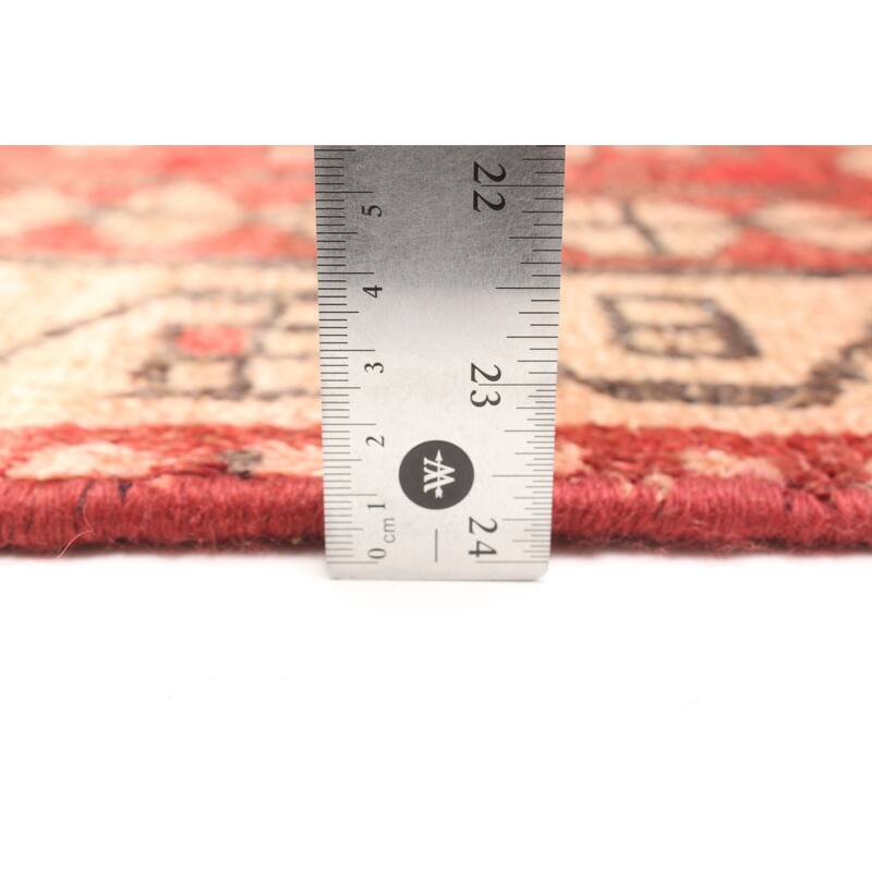 ECARPETGALLERY Hand-knotted Melis Vintage Red Wool Rug - 4'2 x 6'4